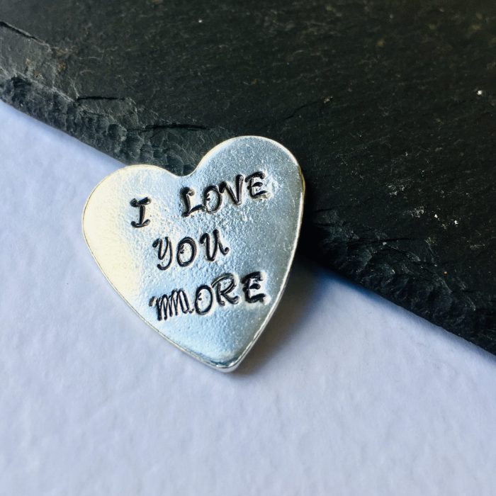 I Love you more – Personalised Heart Keepsake Token