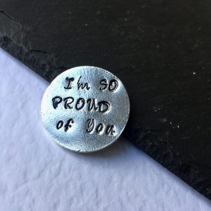 I’m So Proud of you – Personalised Keepsake Pocket Token