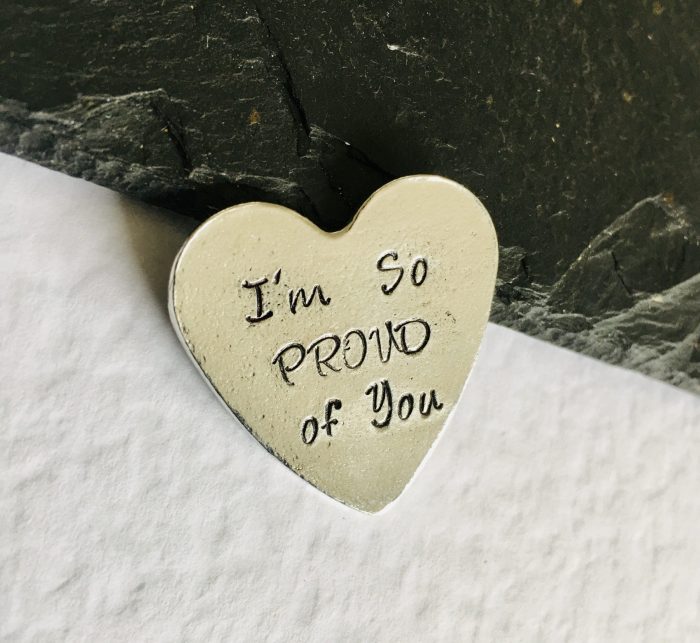 I’m So Proud of you – Personalised Heart Keepsake Token