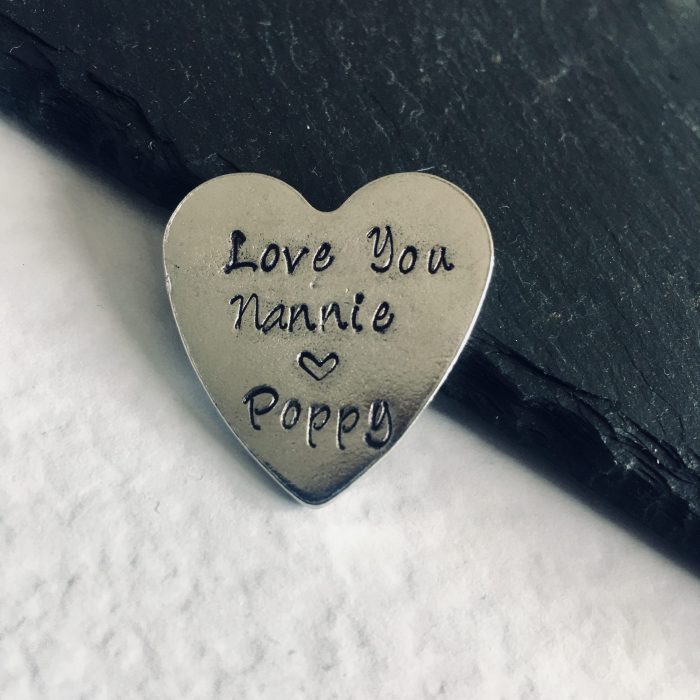 Love you Nannie – Personalised Heart Keepsake Token