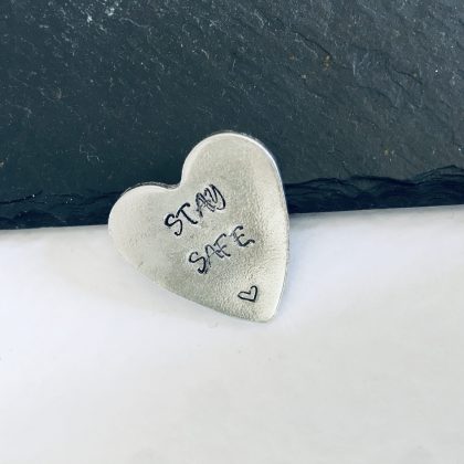 Stay Safe – Personalised Heart Keepsake Token