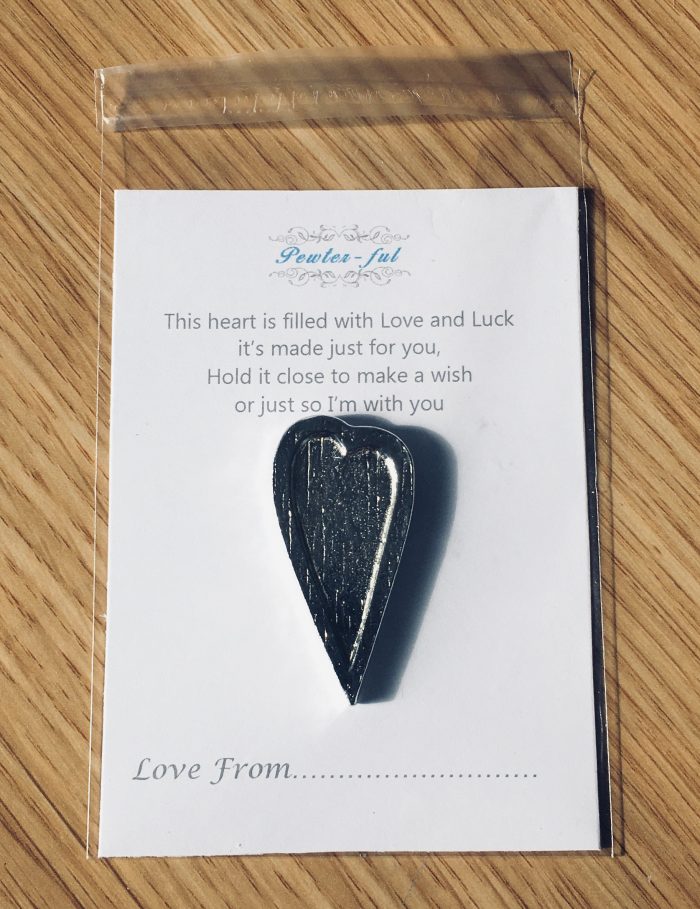 Pocket Hug Personalised Heart Keepsake Token on Card