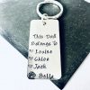 This Dad Belongs To – Personalised Key ring
