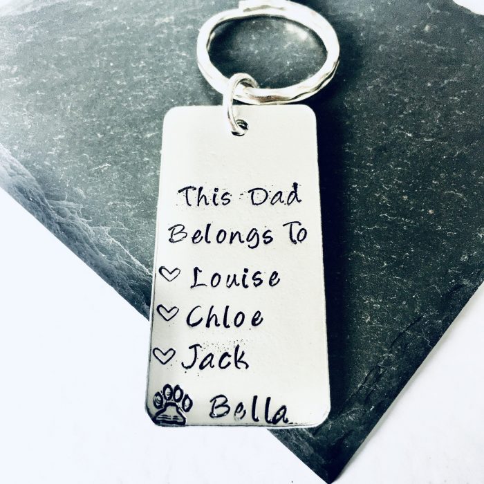 This Dad Belongs To – Personalised Key ring