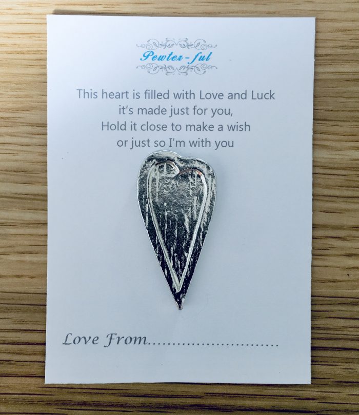 Pocket Hug Personalised Heart Keepsake Token on Card