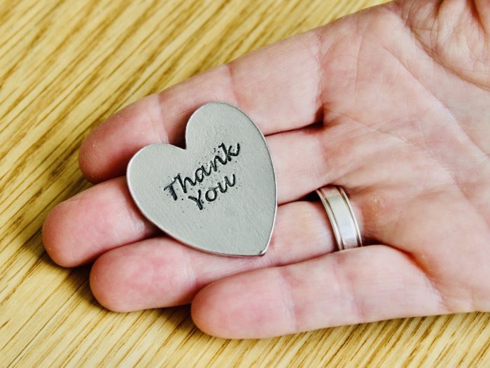 Thank You – Heart Keepsake Card