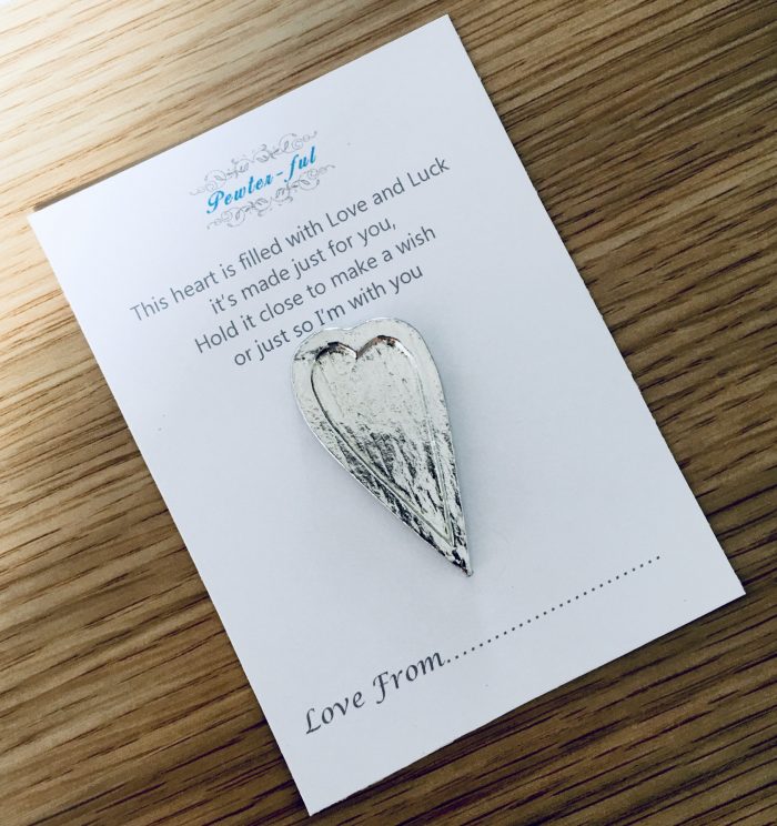 Pocket Hug Personalised Heart Keepsake Token on Card