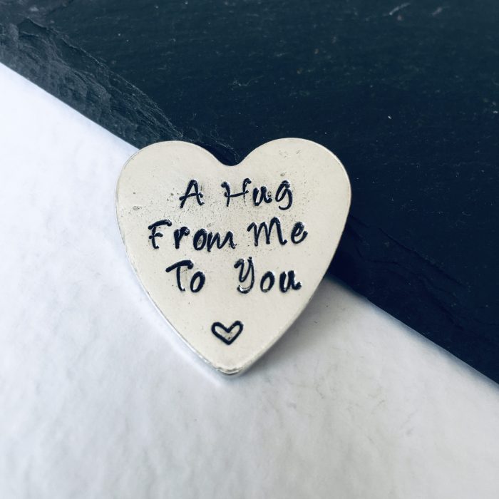 A Hug From Me To You – Personalised Heart Keepsake Token