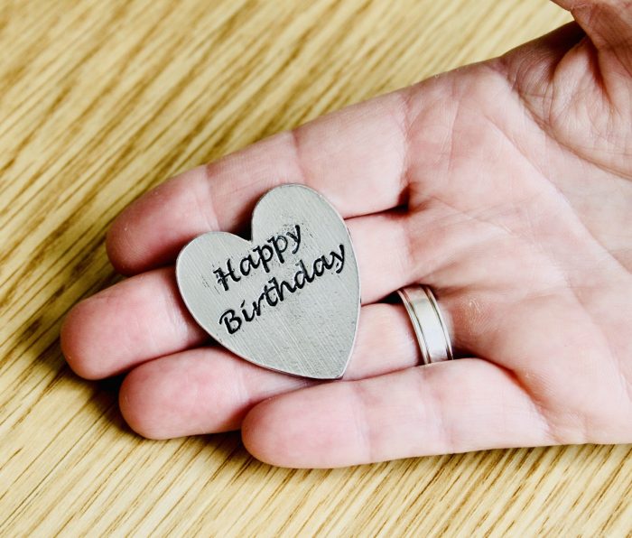 Happy Birthday – Heart Keepsake Card Happy Birthday – Heart Keepsake Card