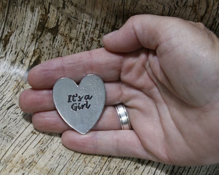 New Baby, It’s A Girl – Heart Keepsake Card New Baby, It’s A Girl – Heart Keepsake Card