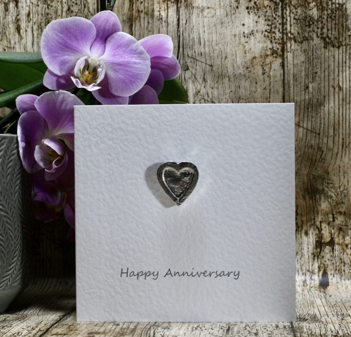 Happy Anniversary – Single Heart Keepsake Card Happy Anniversary – Single Heart Keepsake Card